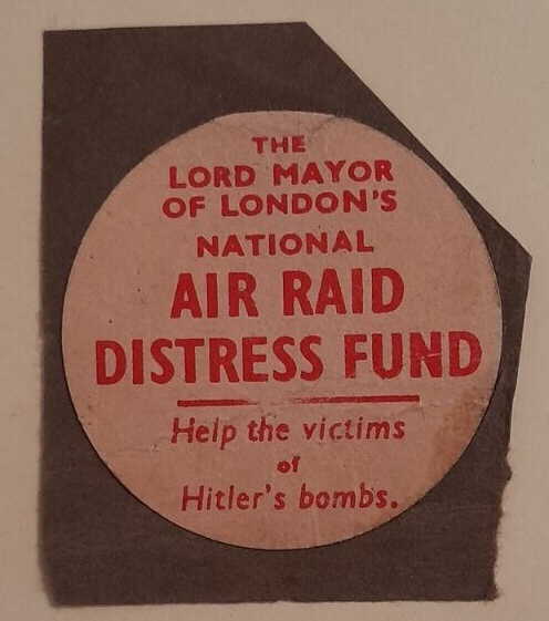 Lord Mayor of London's National Air Raid Distress Fund Charity Label
