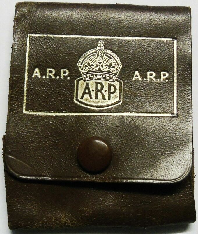 WW2 Brown Leather ARP Match Book Cover