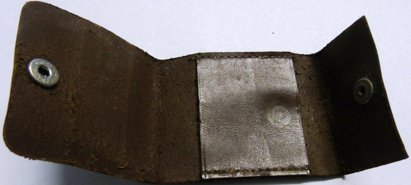 Interior of WW2 Brown Leather ARP Match Book Cover