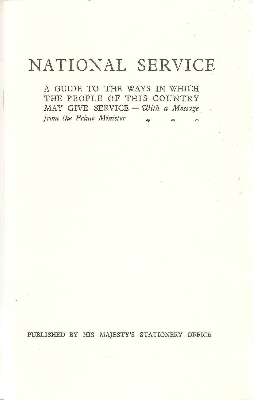 National Service Guide 1939 Cover