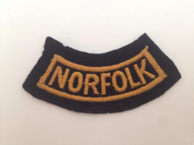 Embroidered Norfolk Arched Civil Defence Battledress Area Marking (Blacked Out Britain)