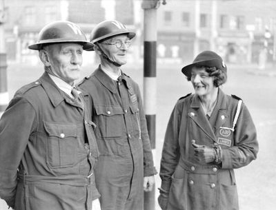London's only female District Warden at the time with two staff.