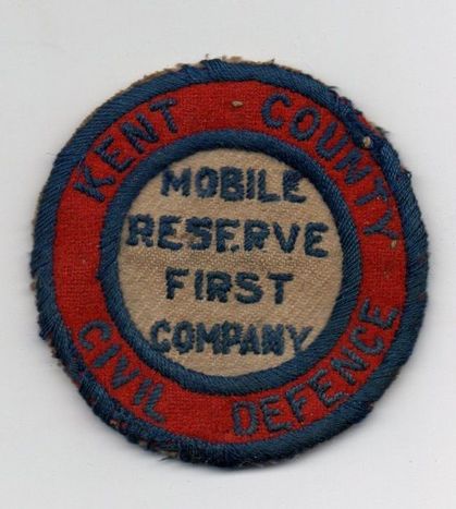 WW2 Kent County Civil Defence Mobile Reserve First Company breast badge.
