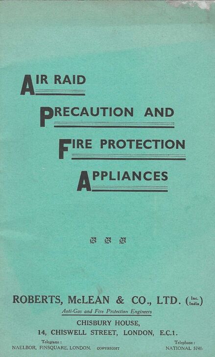 Air Raid Precautions & Fire Protection Appliances Catalogue