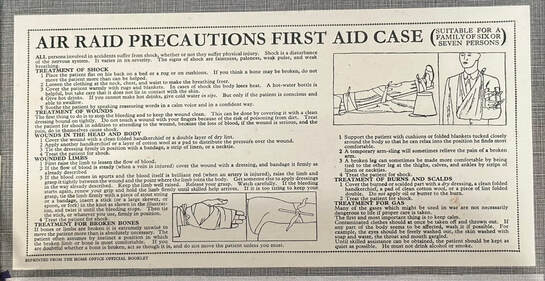 Boots The Householders' First Aid Case for ARP contents list