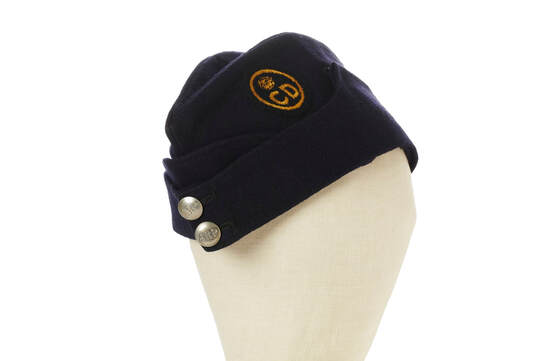ARP side cap with the embroidered Civil Defence cap badge