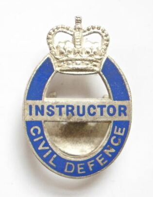 Civil Defence Corps Blue Instructor Badge