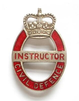 Civil Defence Corps Silver Instructor Badge