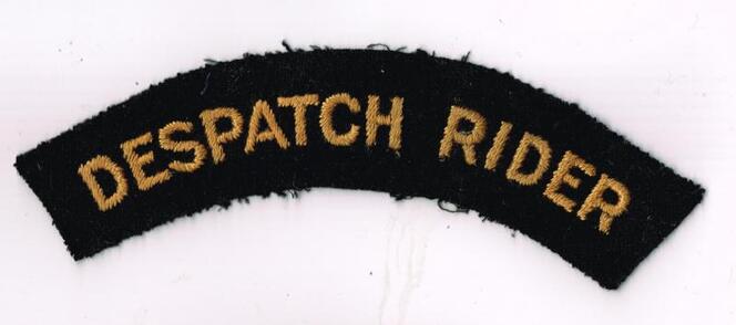 Despatch Rider Shoulder Title
