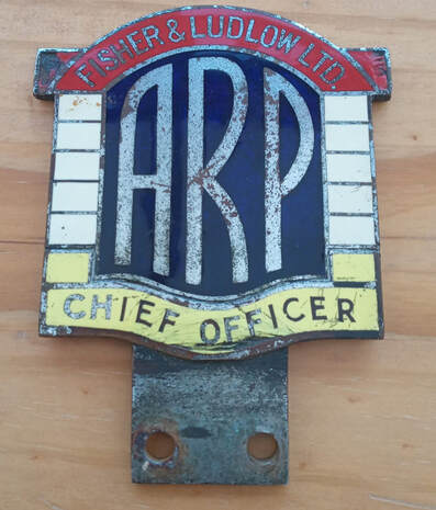 Fisher & Ludlow ARP Car Bumper Chief Officer Badge