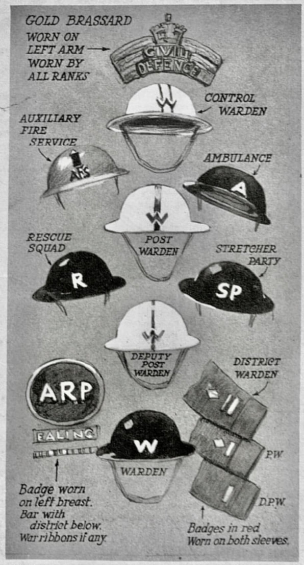 Early War Civil Defence Helmets & Insignia in London