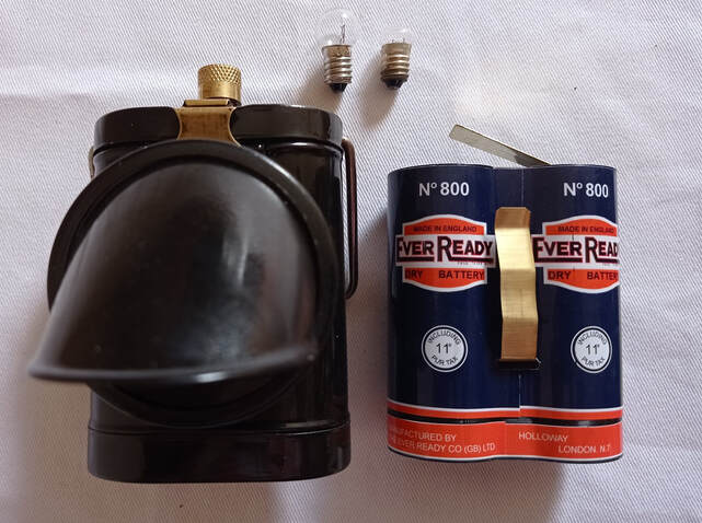 1939 Every Ready ARP Lamp with modern battery adaptor
