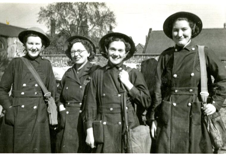 Four examples of the wardens' coat for ladies