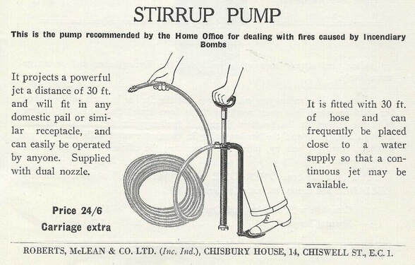 Stirrup Pump Advert 1938
