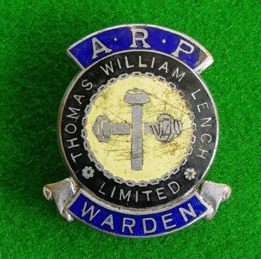 ARP Warden Badge for Thomas William Lench Ltd Blackheath, Birmingham