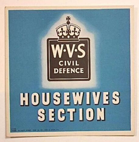 WVS Housewives Section window placard