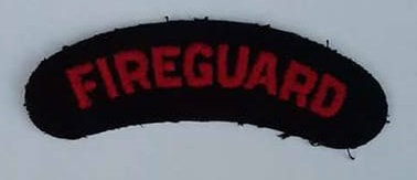Red Fire Guard shoulder title badge.
