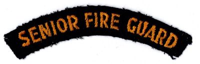 Senior Fire Guard shoulder title badge.
