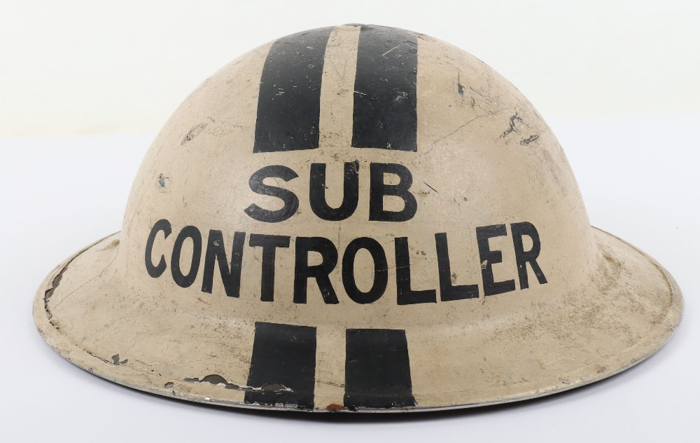 WW2 Civil Defence Sub Controller Helmet (rear)