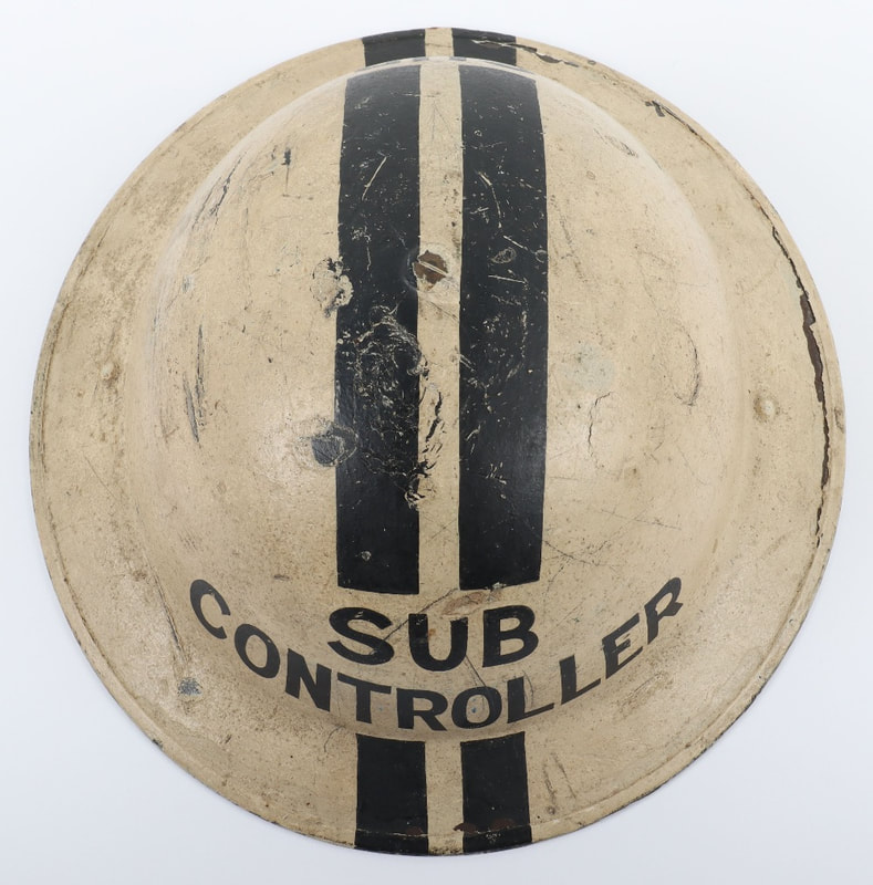 WW2 Civil Defence Sub Controller Helmet (above)