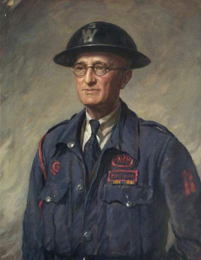Portrait of an Air Raid Precaution Warden - Sydney Percy Kendrick.