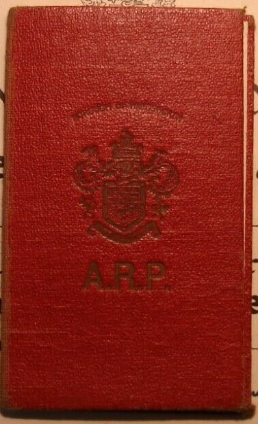 WW2 London Borough Wandsworth ARP Warden Appointment Card Cover