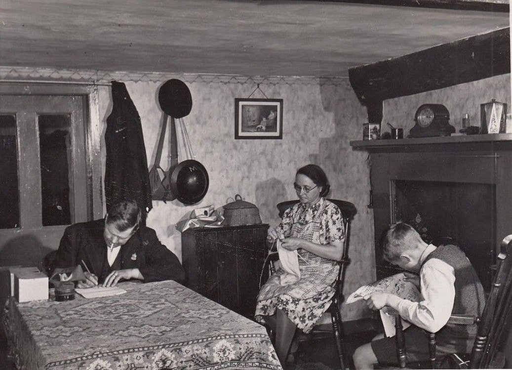 Early WW2 ARP Warden At Home Photograph