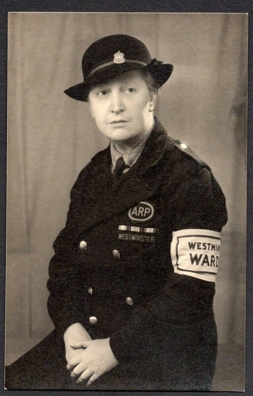 WW2 Westminster ARP Warden with hat portrait