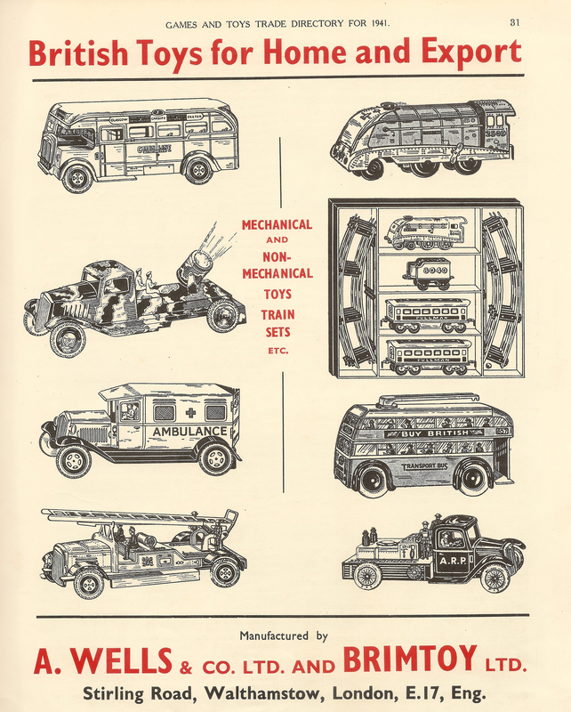 A. Wells & Co. Ltd.  and Brimtoy Ltd. (Wells-Brimtoy) advert for ARP truck