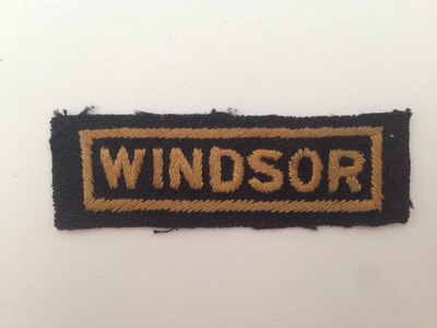 Embroidered Windsor Civil Defence Oblong Battledress Area Marking (Blacked Out Britain)