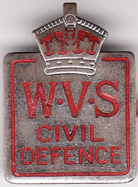 Third pattern WVS badge with painted lettering.