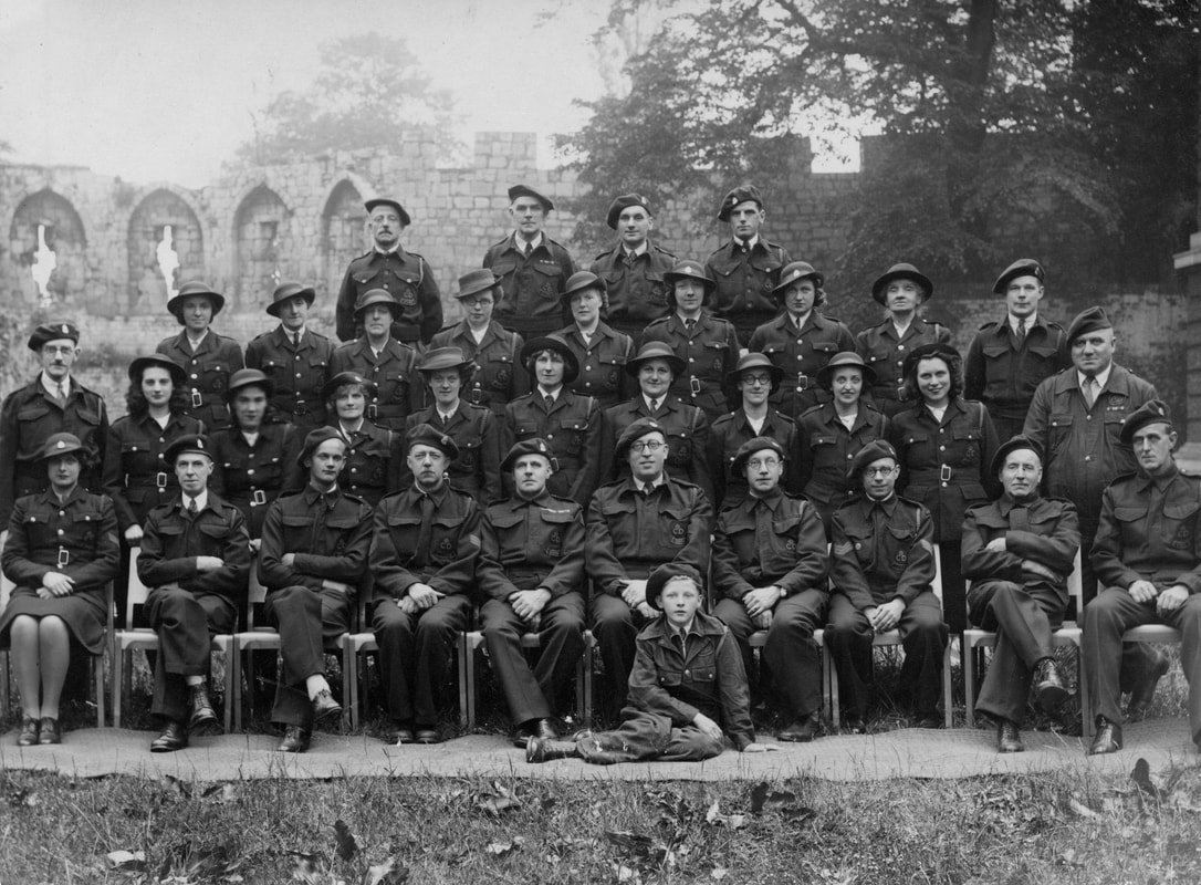 Members of York's Civil Defence pose for a group photo on Library Lawn.